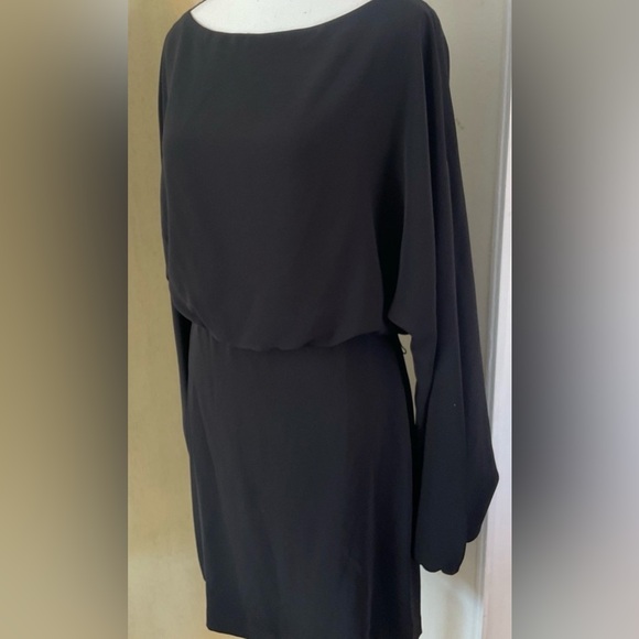 Trina Turk Avory Black Belted Mini Dress Long Sleeve Size 8 NWT $298 - Picture 6 of 9